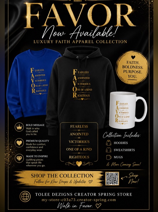 Tolee Dezigns Other - FAVOR Collection Luxury Faith Hoodie